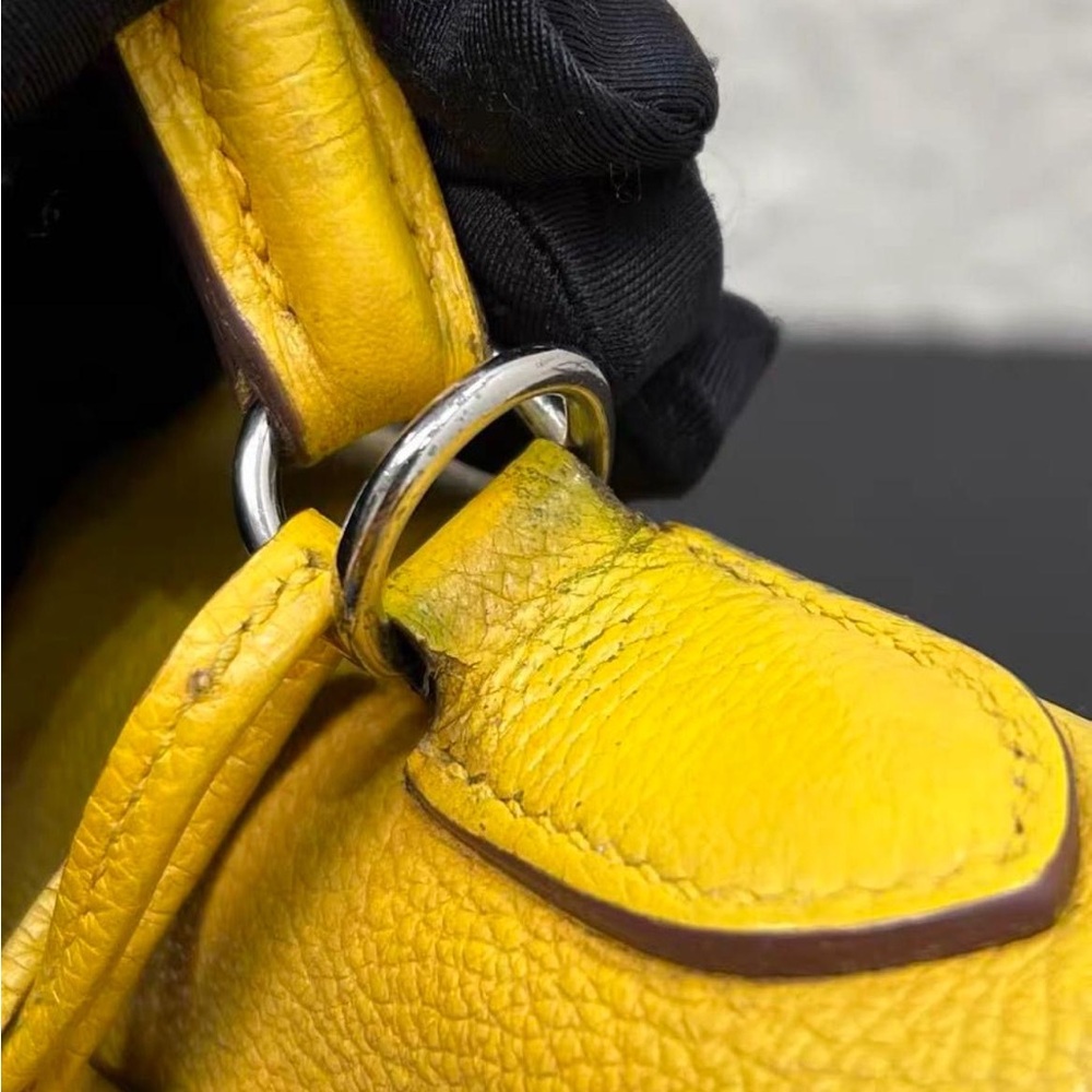Hermes K28 Yellow with Silver Hardware - Picture 5 of 10